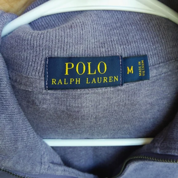 Polo Ralph Lauren Men Quarter Zip Cotton Pullover Sweater Medium - Picture 6 of 6